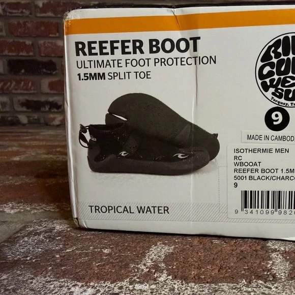 NEW Reefer Boot Ultimate Foot Protection 1.5mm Split Toe Water Shoes Size 9